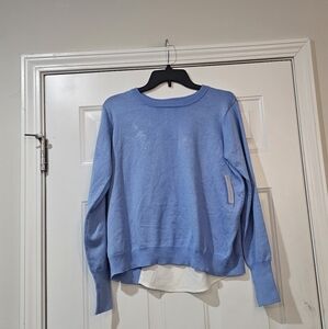 Six/Fifty Blue Sweater In Size Small Layerĺook Casual